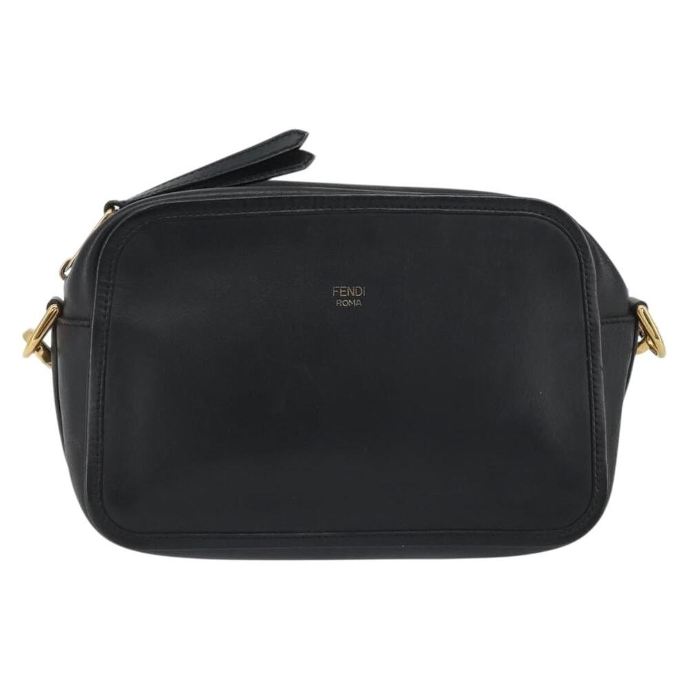 Fendi Leather Shoulder Bag Navy